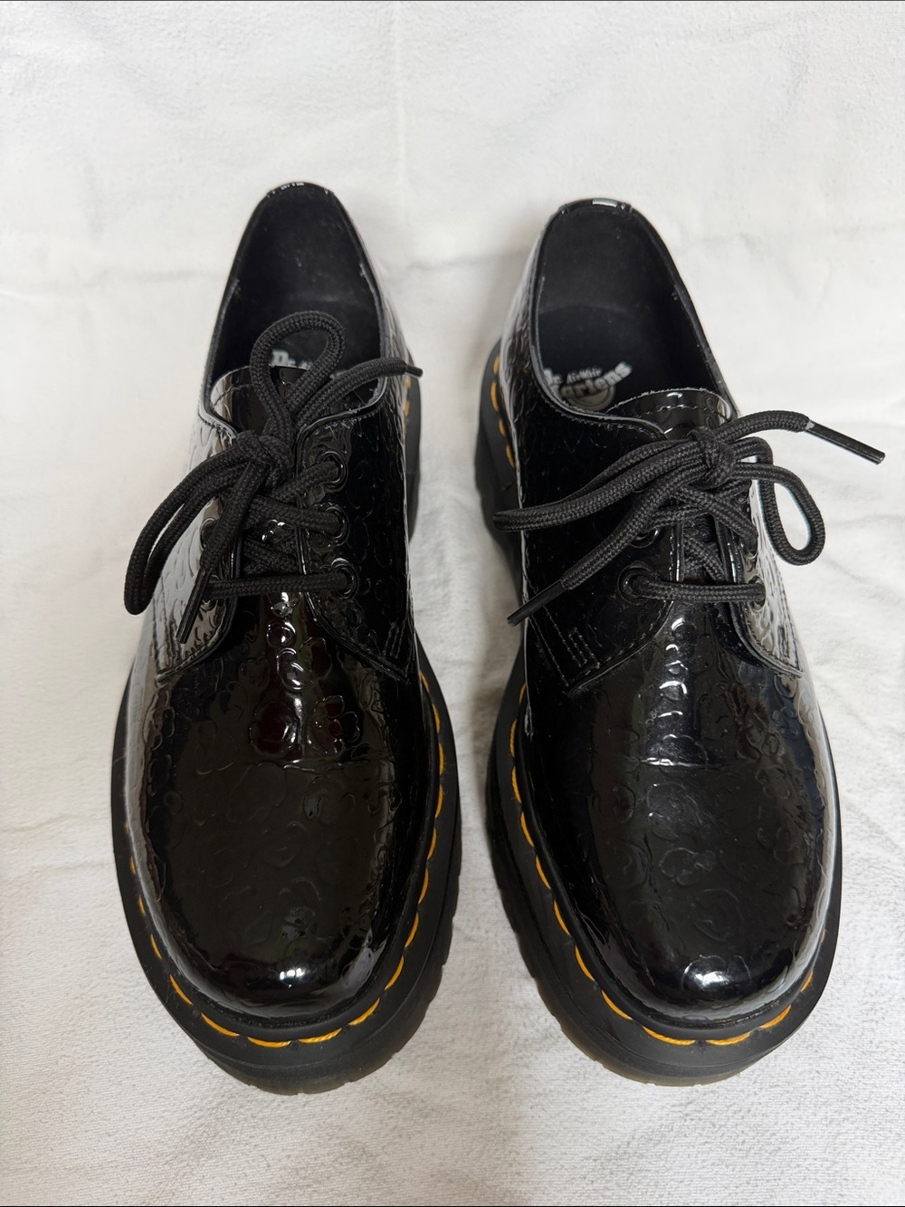 Dr. Martens Leopard Embossed Platform Oxfords Size 7